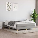  Box spring s madracem svjetlosivi 140x200 cm od tkanine | shoptok.hr