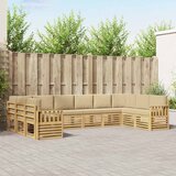  Set vanjskih sofa 7 pcs Bijela i Bež 363 x 187,5 x 73 cm | Shoptok.si
