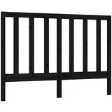  Uzglavlje za krevet crno 126 x 4 x 100 cm od masivne borovine | shoptok.hr