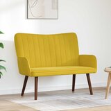 SOFA za dvije osobe Žuta 115 x 61 x 87 cm Baršun | shoptok.hr