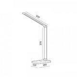  LED stona lampa s prigušivačem i bežičnim punjenjem NOBLITE Q LED/7W/230V 3000/4000/6500K crna | Eponuda.com