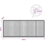  Gabion s žicom debljine 3,5 mm i mrežom 5x2,5 cm 250x30x100 cm | shoptok.hr