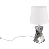  Namizna svetilka v srebrni barvi s tekstilnim senčilom (višina 28 cm) Abeba – Cene