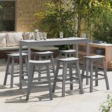 vidaXL Bar stoli 9 kosov Svetlo siva HDPE | Shoptok.si
