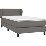  S oprugama i madracem sivi 80 x 200 cm od umjetne kože | shoptok.hr