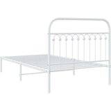 vidaXL Metalni okvir za krevet s uzglavljem bijeli 107x203 cm | shoptok.hr