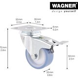 Wagner Vrtljiva kolesa za aparate ECO, kolo s Ø 50 mm, DE 4 kosi, TPR, vrtljivo kolo z zavoro | Shoptok.si