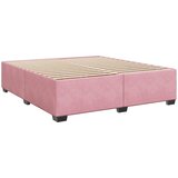  Boxspring krevet s madracem Ružičasta 200 x 200 cm Baršun | shoptok.hr