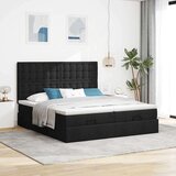 vidaXL otomanski okvir kreveta s madracima crni 200x200cm od tkanine | shoptok.hr