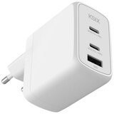 Ksix Gan ultrabrzi zidni punjač 65W PD & PPS, 2 x USB-C + 1 x USB-A, bijeli Cijene