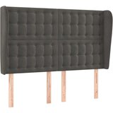  Vzglavje z ušesi temno sivo 147x23x118/128 cm žamet, (20792845) | Shoptok.si