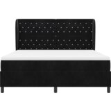 Box Spring Postelja z Blazino Črna 180x200 cm Žamet, (22050167) | Shoptok.si