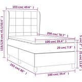 vidaXL Box spring krevet s madracem tamnoplavi 100x200 cm baršunasti | shoptok.hr