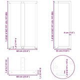  Noge za barski stol T-oblika 2 kom 60x35x(100-101) cm čelik | shoptok.hr