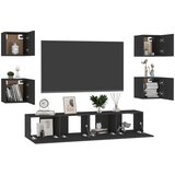  6-dijelni set TV ormarića od iverice crni | shoptok.hr
