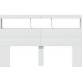 Ormarić za uzglavlje s LED svjetlima bijeli 160 x 17 x 102 cm | shoptok.hr