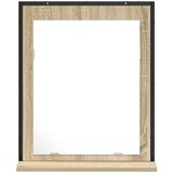  Ogledalo za kopalnico s polico Sonoma hrast 50x12x60 cm iz inženirskega lesa | Shoptok.si