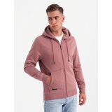 Ombre BASIC men's unbuttoned cotton sweatshirt - dark pink | Eponuda.ba