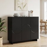  Komoda Crna 85,5 x 31 x 75 cm Konstruirano drvo Slike