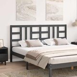  Uzglavlje za krevet sivo 186 x 4 x 100 cm od masivne borovine | shoptok.hr