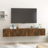 vidaXL Viseča TV omarica 3 kosi dimljen hrast 60x30x30 cm Cene