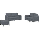 Maison Chic Sedežna garnitura - kavč 3-delna temno siv žamet, (21728643) | Shoptok.si