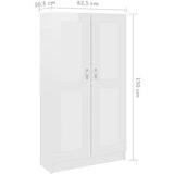 vidaXL Ormarić za knjige visoki sjaj bijeli 82,5x30,5x150 cm iverica | shoptok.hr