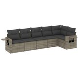 vidaXL 6-dijelni set vrtnih sofa od poliratana s jastucima sivi | shoptok.hr