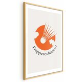  Plakat - Shuttlecock Against the Orange Sun 21x30 Zlatni okvir s margom | shoptok.hr