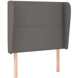  Uzglavlje s ušima sivo 103x23x118/128 cm od umjetne kože | shoptok.hr