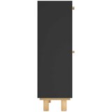 vidaXL Ormarić za cipele crni 52 x 25 x 80 cm drvo i prirodni ratan | shoptok.hr