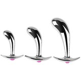 SuperLove Jewel Curved Anal Plug Set Silver-Pink Gem Cijene
