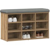  Klupa za cipele obrtnički hrast 82x32x50 cm izrađeno drvo | shoptok.hr
