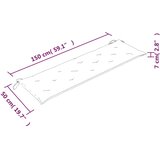  Klupa Batavia s krem jastukom 150 cm od masivne tikovine | shoptok.hr