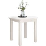  Klubska mizica bela Ø 55x45 cm trdna borovina | Shoptok.si