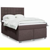 vidaXL Krevet s oprugama i madracem tamnosmeđi 160x200 cm tkanina | shoptok.hr