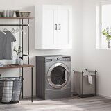 Maison Chic Stenska omarica - Zidna omarica bela 69,5x34x90 cm inženirski les iu473, (22063700) | Shoptok.si