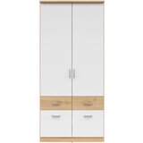 Lesnina-XXXL omara za oblačila brando, bela, hrast, š. 91 cm | Shoptok.si