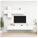  Komplet TV omaric 7-delni bela iverna plošča | Shoptok.si