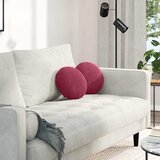  Jastučići za sjedenje 2 pcs Vinska crvena Ø30 x 13 cm Baršun | shoptok.hr