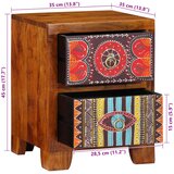  Noćni ormarić 2 kom 35x35x45 cm Puno drvo bagrem | shoptok.hr