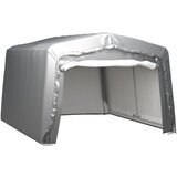 vidaXL šotor za shranjevanje 370x370 cm jeklo siv | Shoptok.si