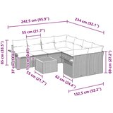  Sjedeća garnitura za vrt 9 kom. Crna poliratan | shoptok.hr
