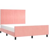  Za krevet s uzglavljem ružičasti 140x200 cm baršunasti | shoptok.hr