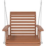  Vrtna stolica za ljuljanje s metalnim lancima smeđa od jelovine | shoptok.hr
