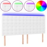 LED uzglavlje bijelo 160x5x118/128 cm od umjetne kože | shoptok.hr