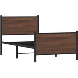  Metalni okvir kreveta bez madraca smeđi hrast 80x200 cm | shoptok.hr