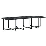  15-dijelni vrtni blagovaonski set poliratan crni | shoptok.hr