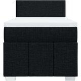 vidaXL Box spring postelja z vzmetnico črna 100x200 cm blago | Shoptok.si