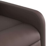 vidaXL Električni masažni naslonjač od umjetne kože smeđi | shoptok.hr